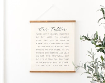 The Lords prayer | Matthew 6 | wall hanging | kitchen wall decor | christian wall decor | dining room decor