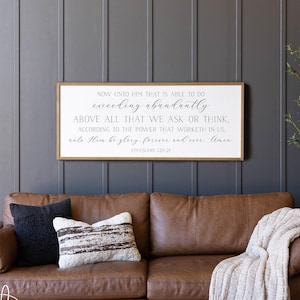 scripture wall decor | now unto Him who is able sign | living room decor| bible verse sign | scripture wall art | bible verse sign