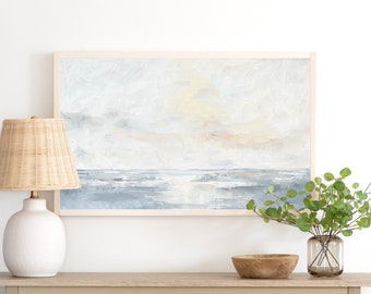 framed ocean art | beach wall art | framed wall art | living room wall decor | abstract landscape art | Morning Light | W11