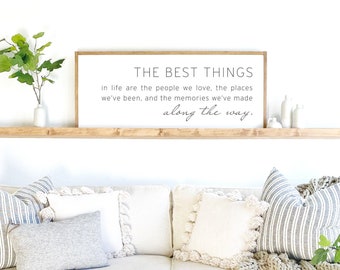 inspirational signs | the best things in life sign | home decor sign | wood sign wall decor | motivational signs | D2