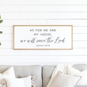 scripture sign | Joshua 24:15 sign | As for me and my house sign | wood sign | wall decor | Bible verse sign | scripture wall decor | D1