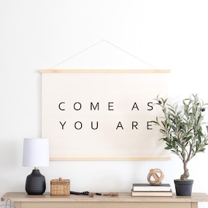 Come As You Are | Hanging Canvas | Christian Wall Art | Living Room Decor | Canvas Art