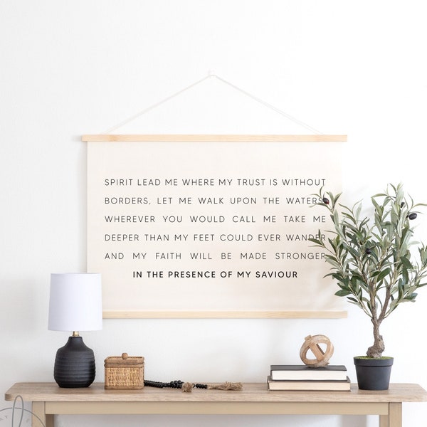 Spirit Lead Me | Song Lyrics |  Wall Hanging | Canvas Wall Art | Living Room Decor | Christian Wall Art