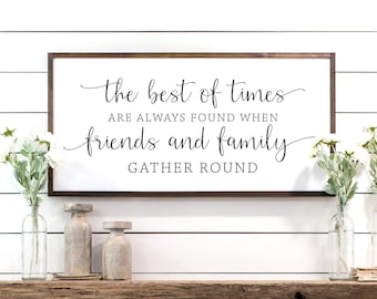 dining room sign | the best of times sign | dining room wall decor | gather sign | large gather sign | gather wall decor