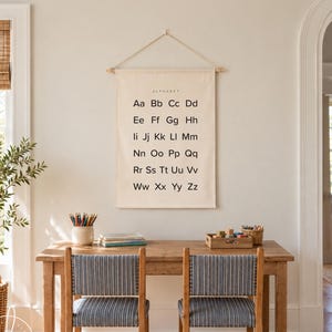 Alphabet Learning Chart | Canvas ABC Sign | Classroom Homeschool Decor