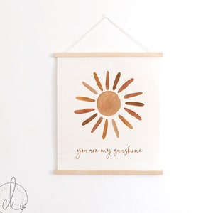 You Are My Sunshine | Fabric Wall Hanging | Nursery Decor | Baby Room Decor | Boho Nursery Wall Decor