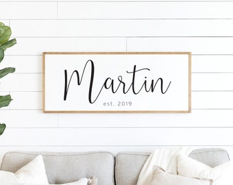 Family name sign | last name sign | wedding gift | housewarming gift | established wood sign | family name established sign | D3