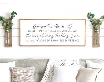 inspirational signs | God grant me prayer sign | serenity prayer sign | inspirational wall decor | motivational signs