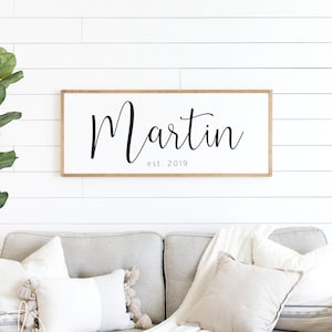 Family name sign | last name sign | wedding gift | housewarming gift | established wood sign | family name established sign | D3