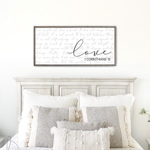 1 Corinthians 13 sign | love sign | master bedroom sign | love is sign | bedroom sign