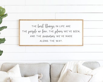 inspirational signs | the best things in life sign | home decor sign | wood sign wall decor | motivational signs | D1