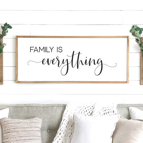 Family is Everything Wood Sign Family Wall Decor Family Etsy