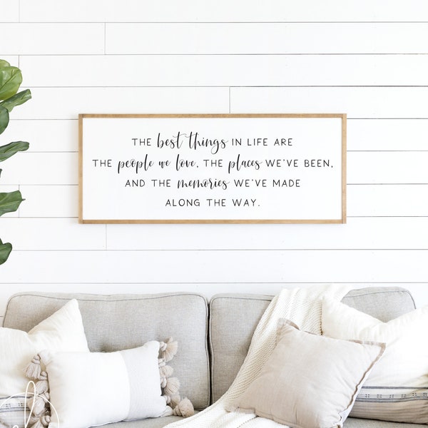 inspirational signs | the best things in life sign | home decor sign | wood sign wall decor | motivational signs | D1