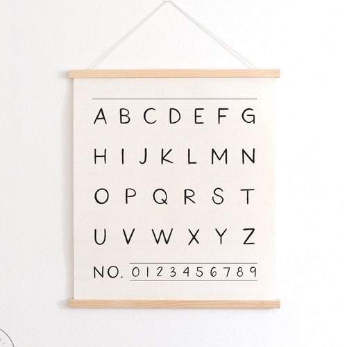 Alphabet Wall Art Classroom Decor Playroom Wall Decor Etsy