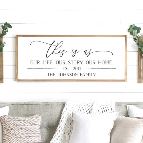 Family Name Sign This is Us Sign Last Name Sign Family Etsy