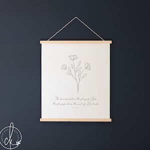 the heavens declare the glory of God | Psalm 19:1 | hanging canvas sign | scripture wall art | christian art