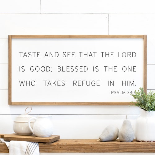 Dining Room Wall Decor Taste and See That the Lord is Good Etsy