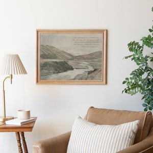 Framed Wall Art with Bible Verse | Christian Home Decor | The Lord Bless You and Keep You | Religious Gift for Living Room | N208