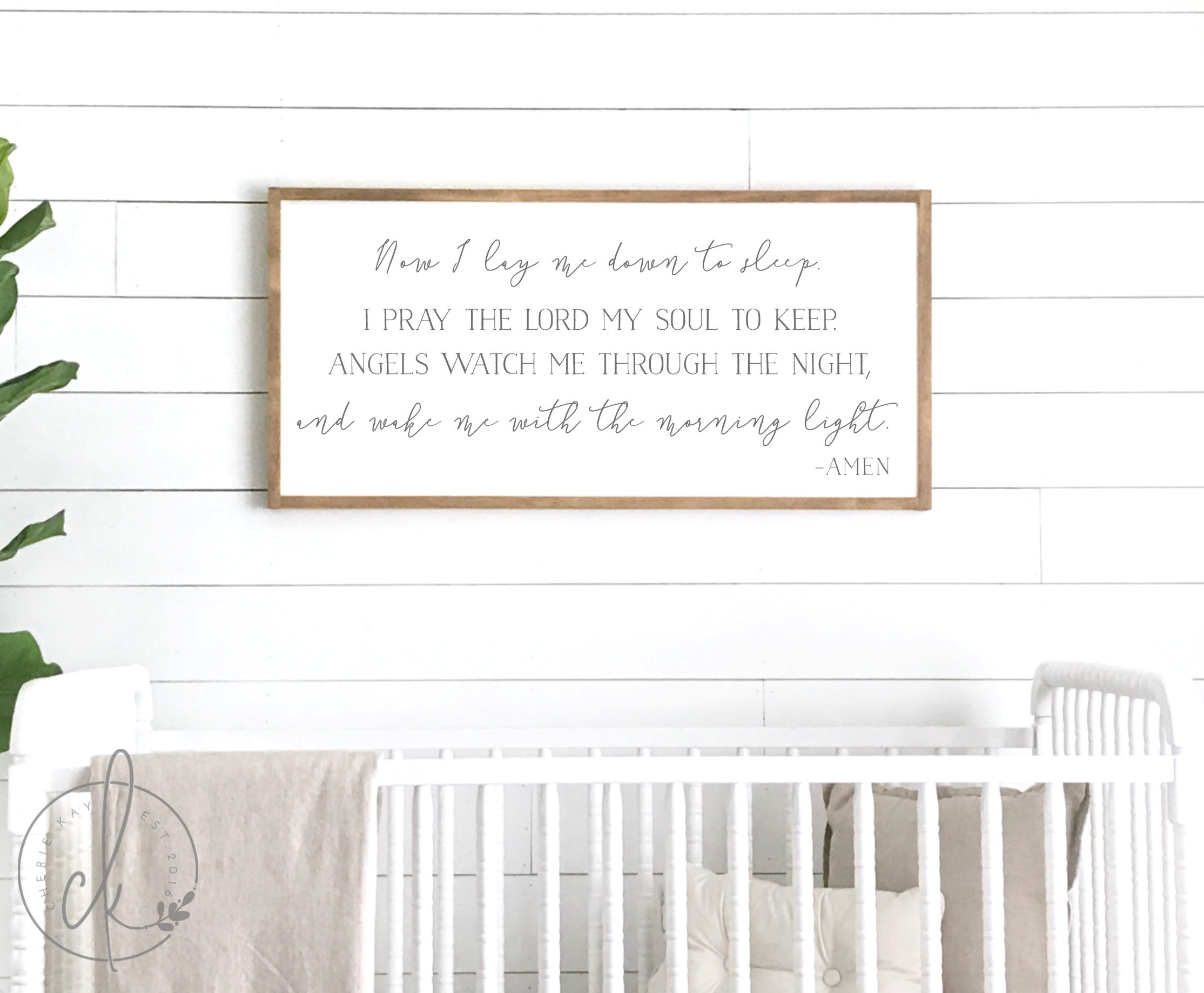 nursery decor above crib