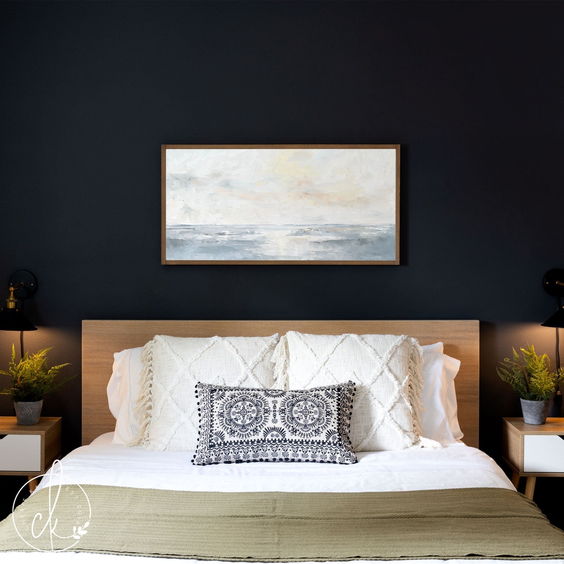 Framed Ocean Art Beach Wall Art Framed Wall Art Living Etsy