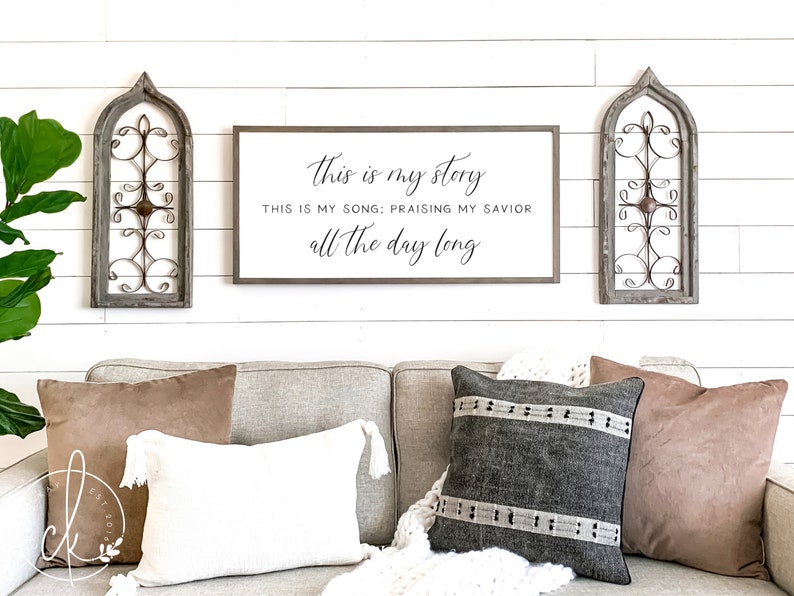 Hymn Wall Decor This Is My Story This Is My Song Sign Hymn Etsy