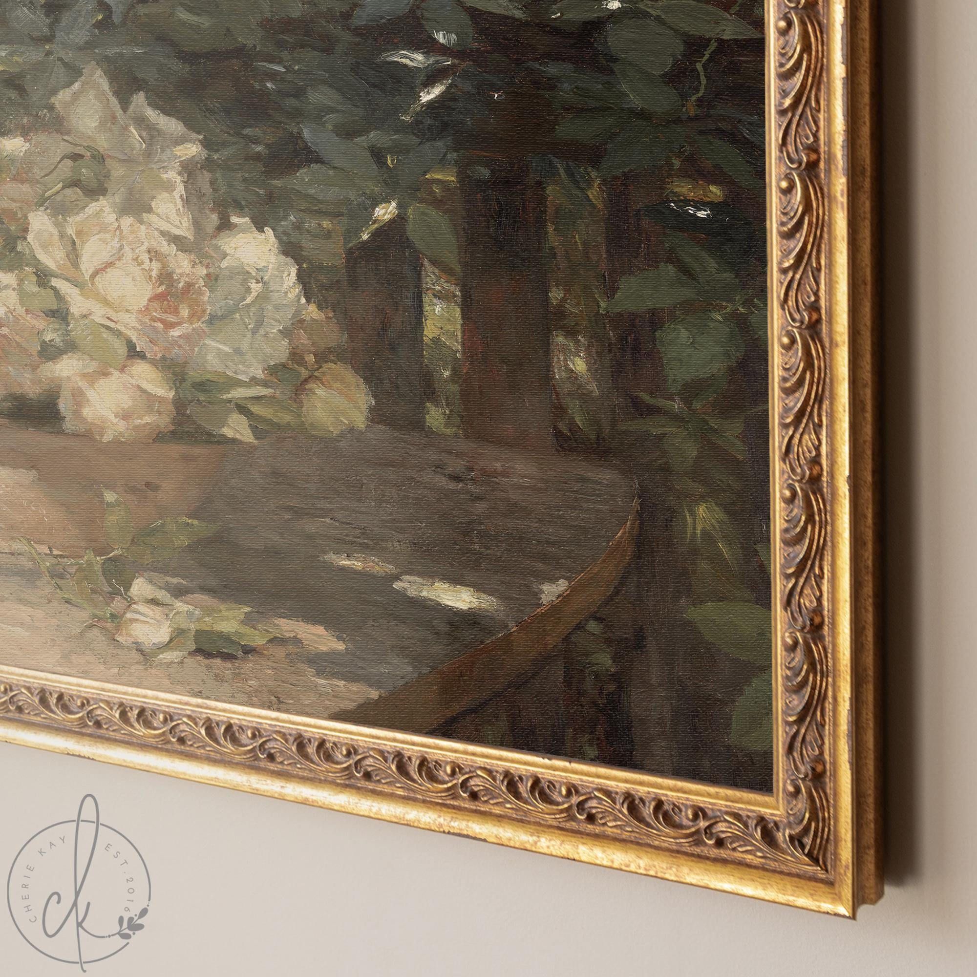 Antique Botanical Art | Framed Floral Still Life | Vintage Flower Wall ...