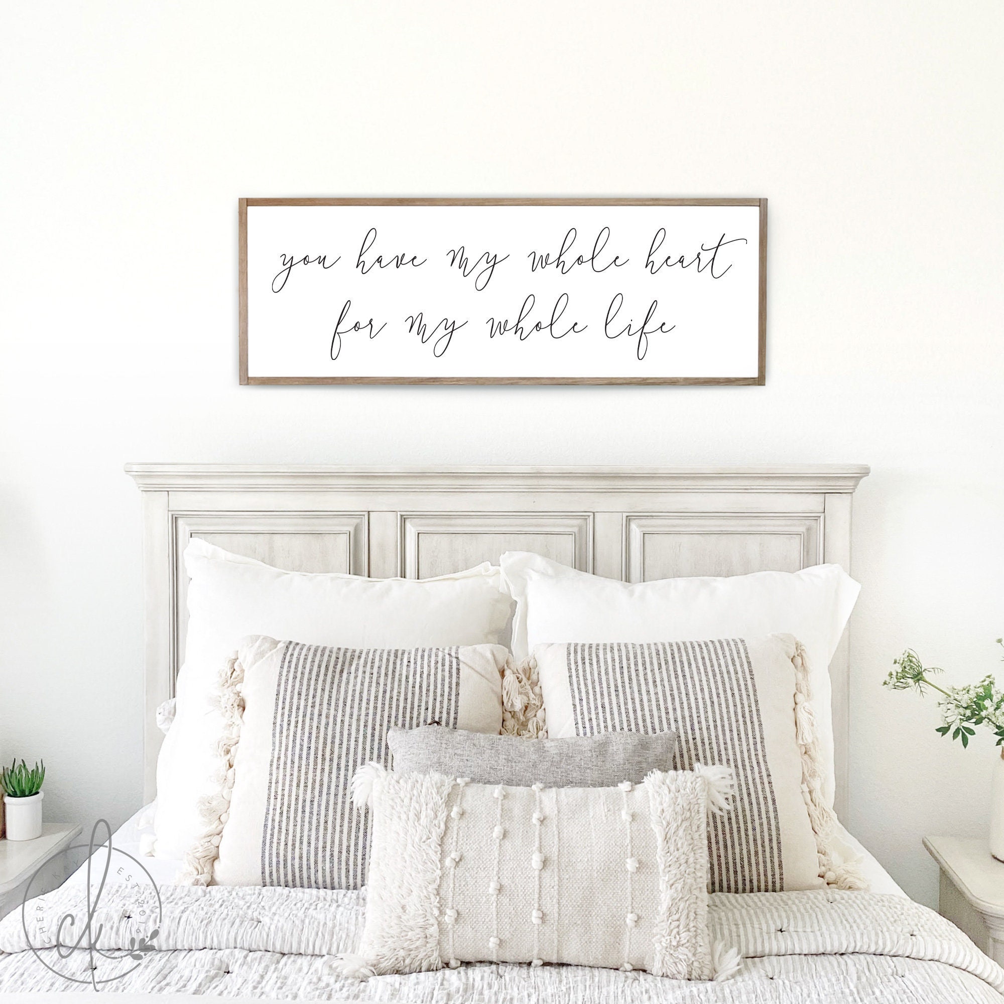 Master Bedroom Sign You Have My Whole Heart Sign Master Etsy