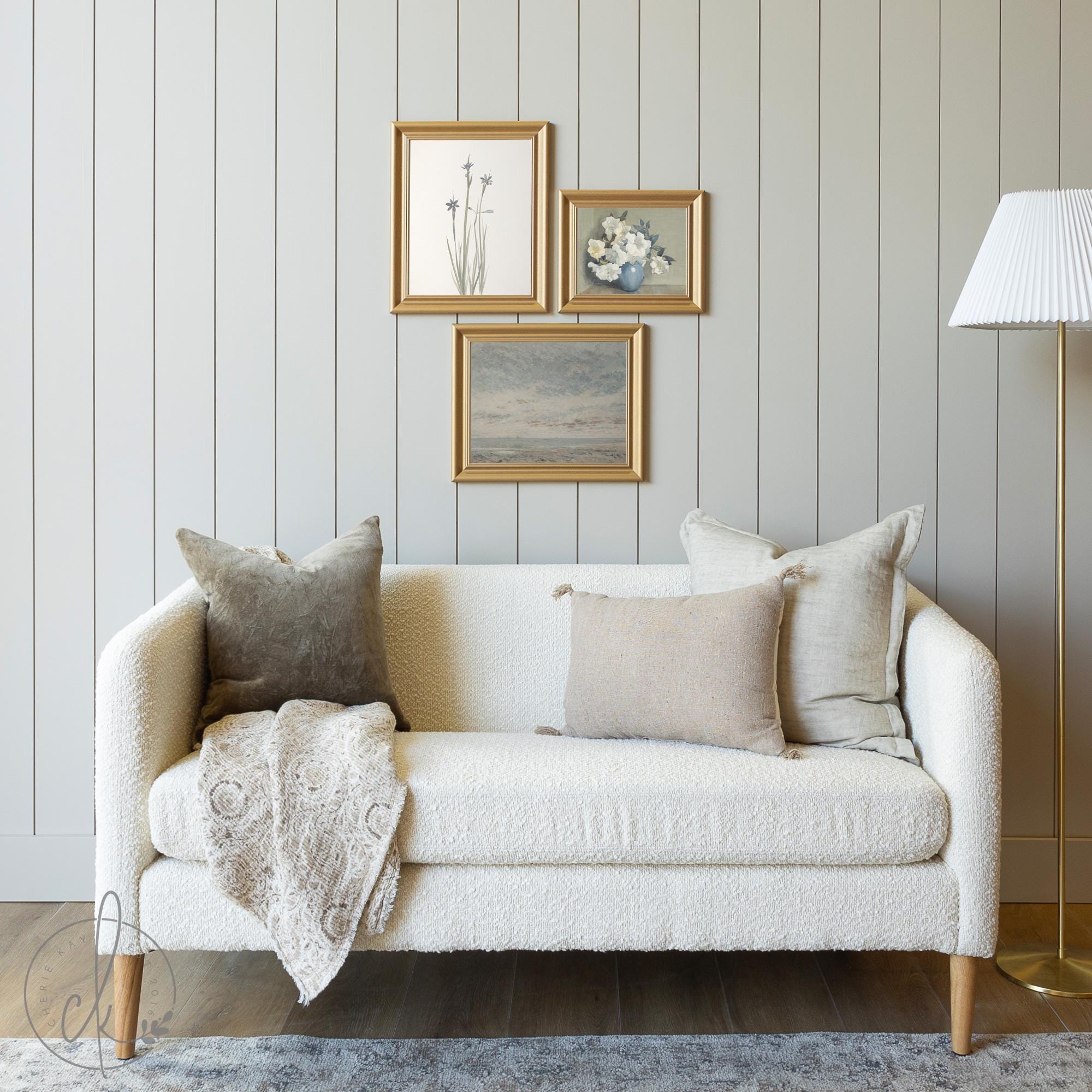 Coastal Vintage Gallery Wall Art Set | Nautical Sailboat, Blue Floral ...