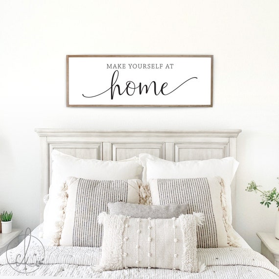 Make Yourself at Home Sign Guest Room Sign Guest Room Wall - Etsy