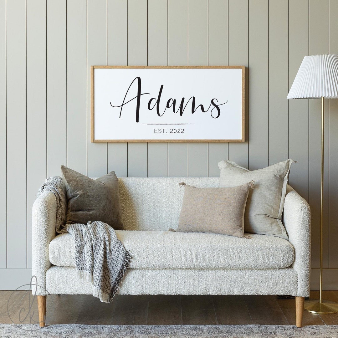 Custom Last Name Sign | Family Established Date Home Decor | D1 - Etsy