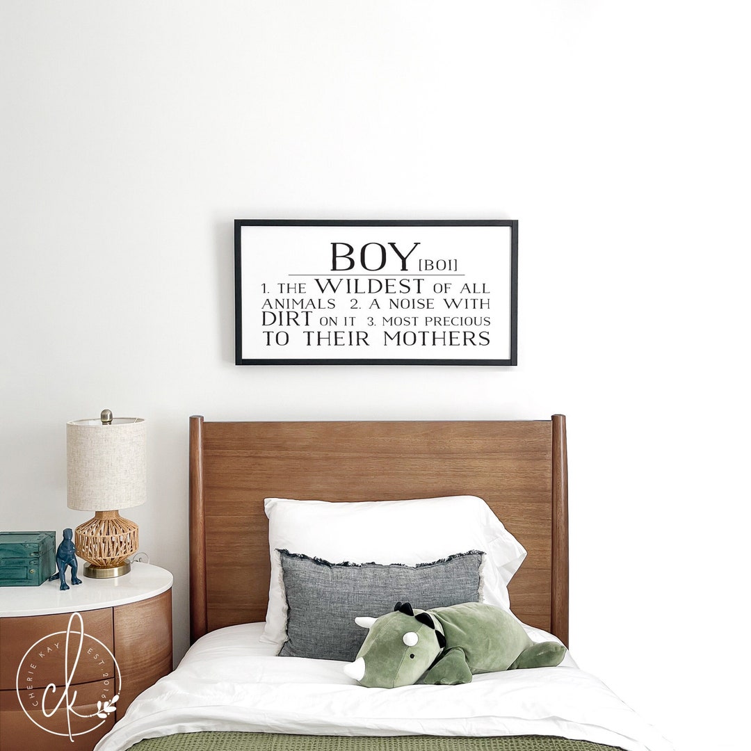 Boy's Room Sign Boy Definition Sign Boys Bedroom Sign Etsy