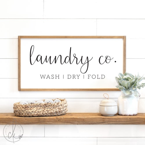 Wash Dry Fold Sign Laundry Room Decor Laundry Room Sign 3D - Etsy