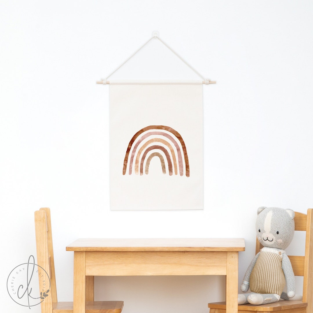Boho Rainbow | Canvas Wall Hanging | Kids Room Decor | Playroom Wall ...