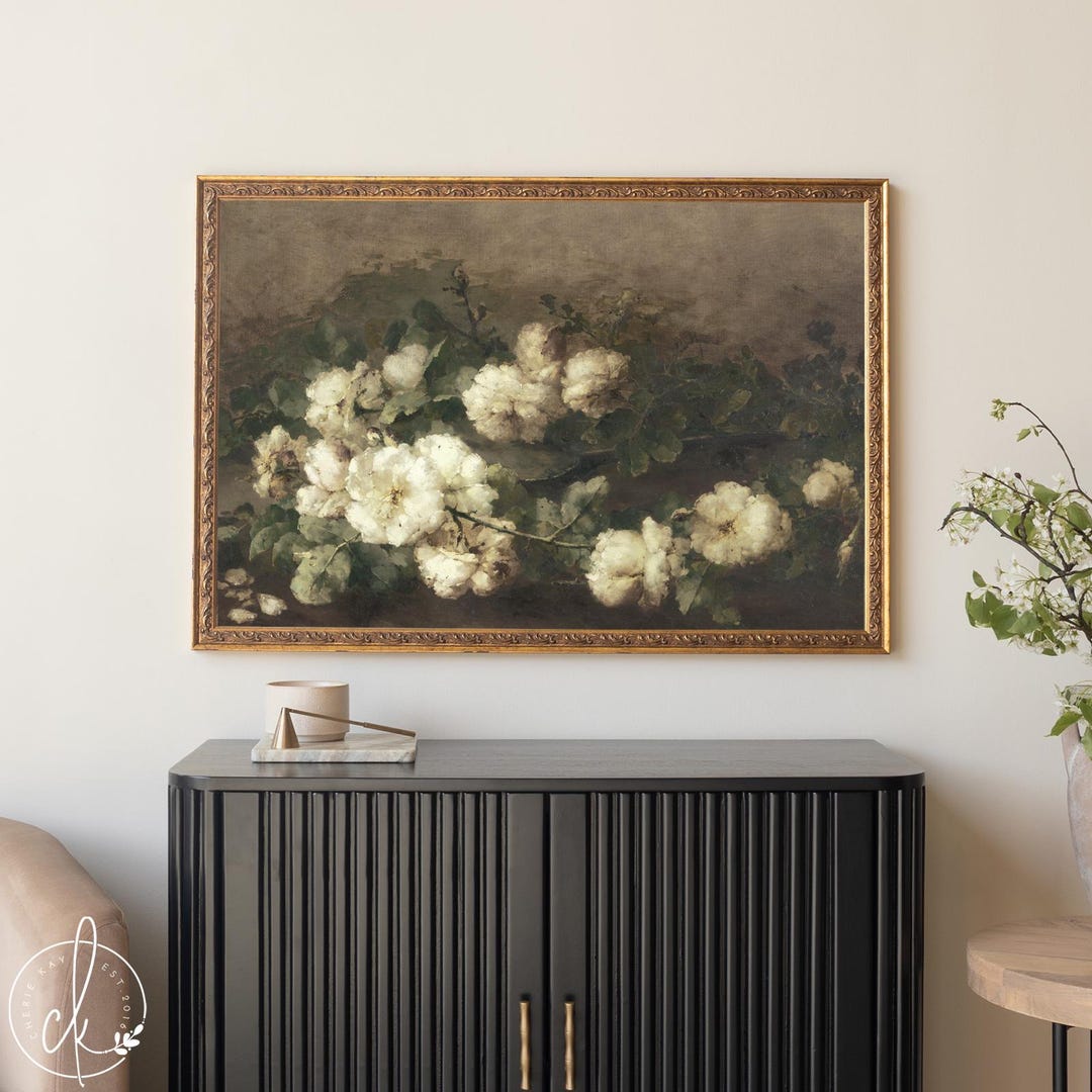 Vintage Floral Art Print | Framed Botanical Wall Decor | N2 - Etsy