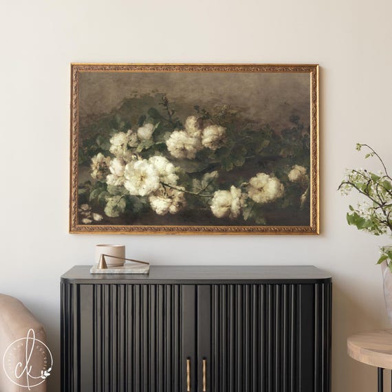 Vintage Floral Art Print | Framed Botanical Wall Decor | N2