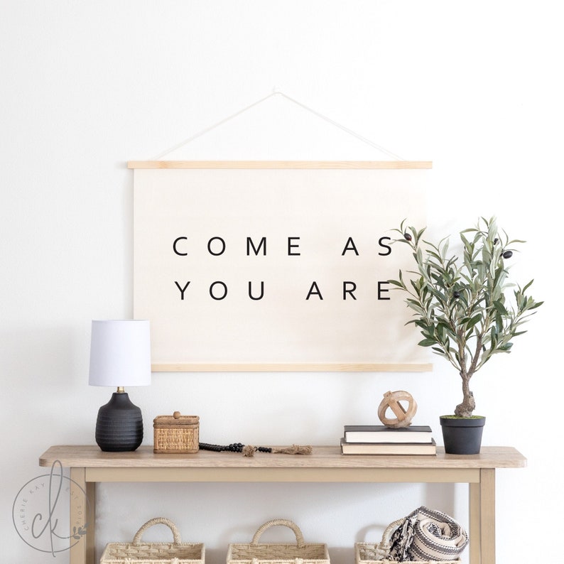 Come As You Are | Hanging Canvas | Christian Wall Art | Living Room Decor | Canvas Art