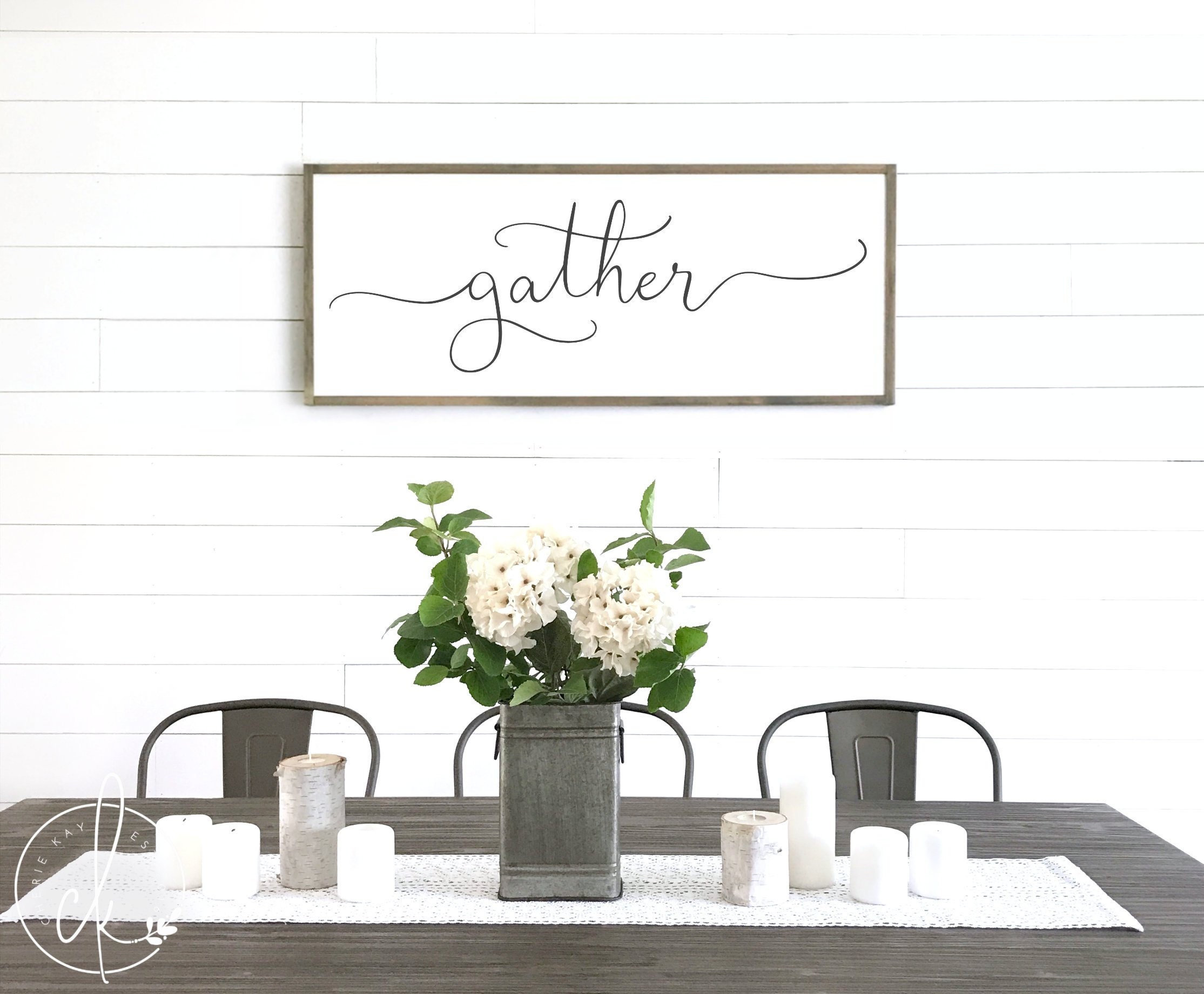 Large Gather Sign For Dining Room