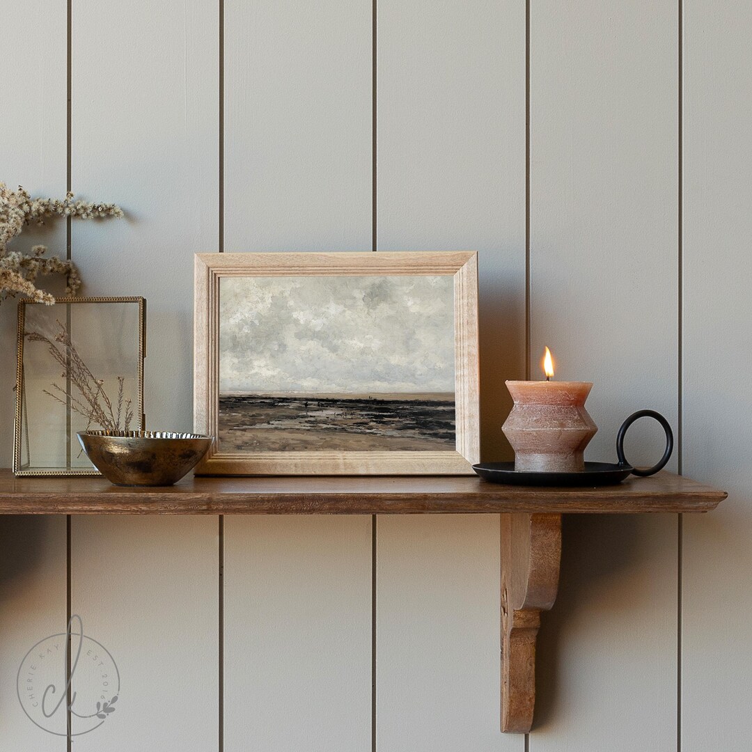 Neutral Coastal Landscape Wall Art | Small or Large Framed Seascape for ...