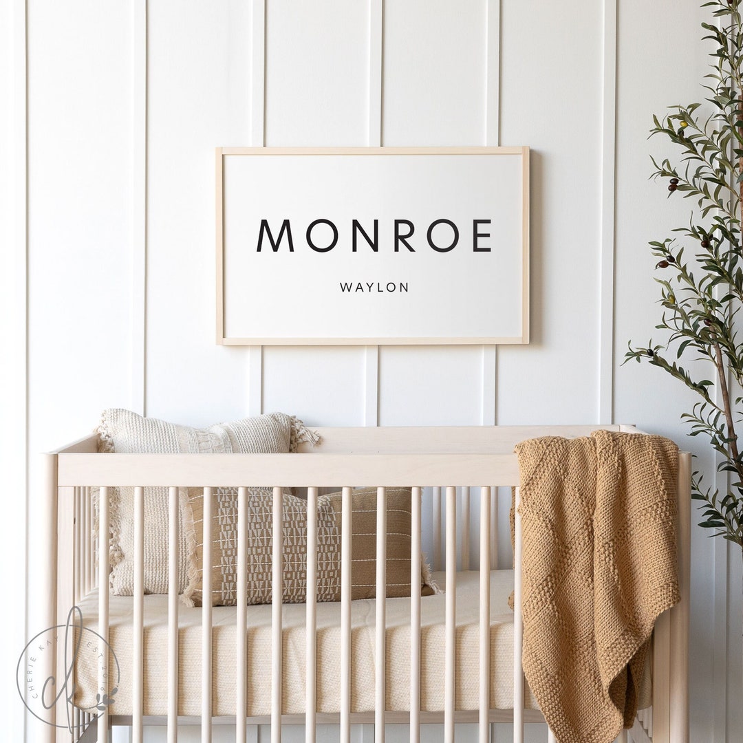 Personalized Name Sign | Wood Framed Sign | Nursery Wall Decor | Kids ...