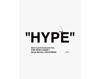 HYPE Typography Art Print – Modern Minimalist Decor