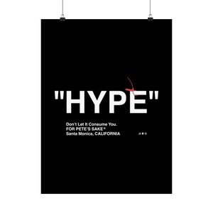 HYPE Black Edition Poster: Minimalist Art Print