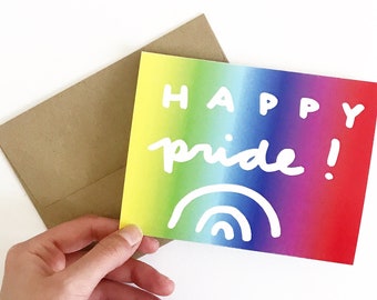 Happy Pride Card - Happy Pride Small Art Print