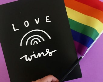 Love Wins 8x10 Art Print - Pride Art Print - LGBT Art Print