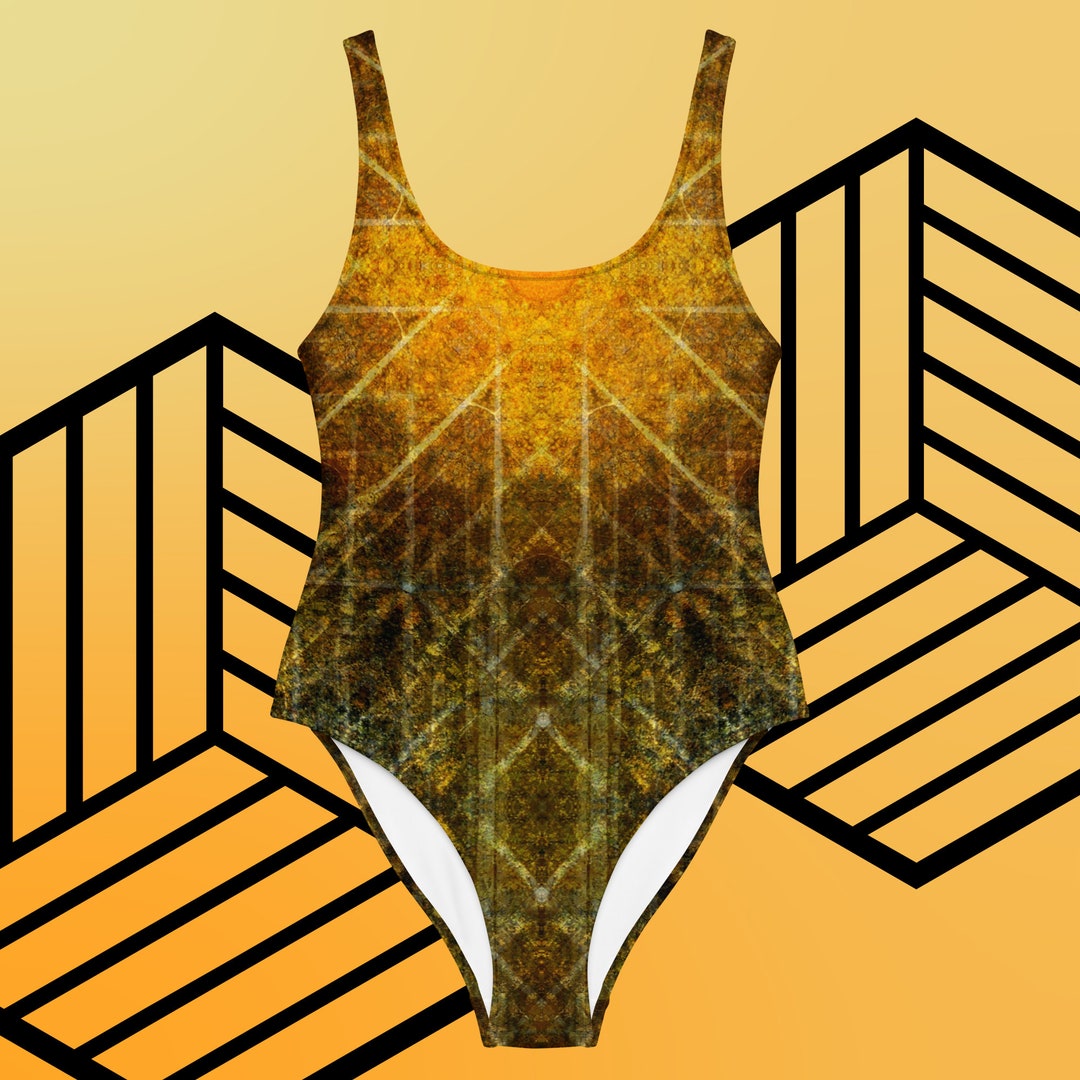 Aspen Gold One-piece Swimsuit Swimwear Festival Bodysuit - Etsy