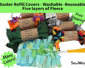 Duster Refills /Reusable Washable Fleece / Swiffer Style / Reusable Duster Cover / Eco Friendly / Dusting Wand Refill /Duster/Green Cleaning