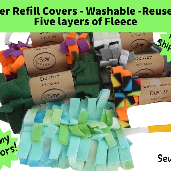 Duster Refills /Reusable Washable Fleece / Swiffer Style / Reusable Duster Cover / Eco Friendly / Dusting Wand Refill /Duster/Green Cleaning