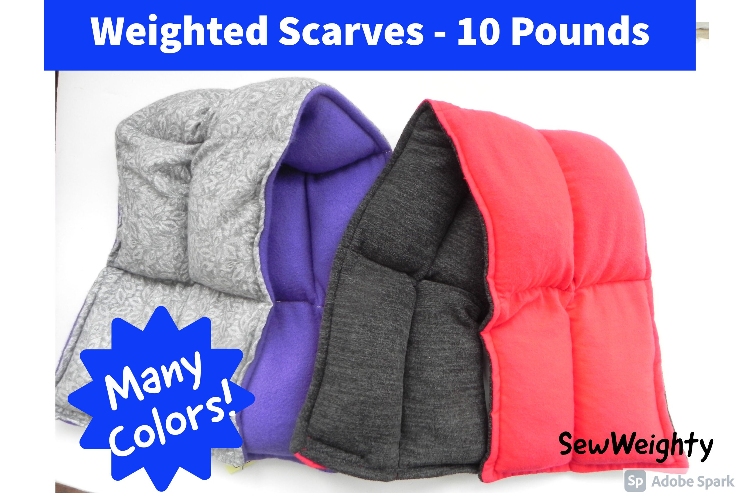 Weighted Scarf / 10 Pounds / Weighted Neck Wrap / Heavy Scarf Etsy