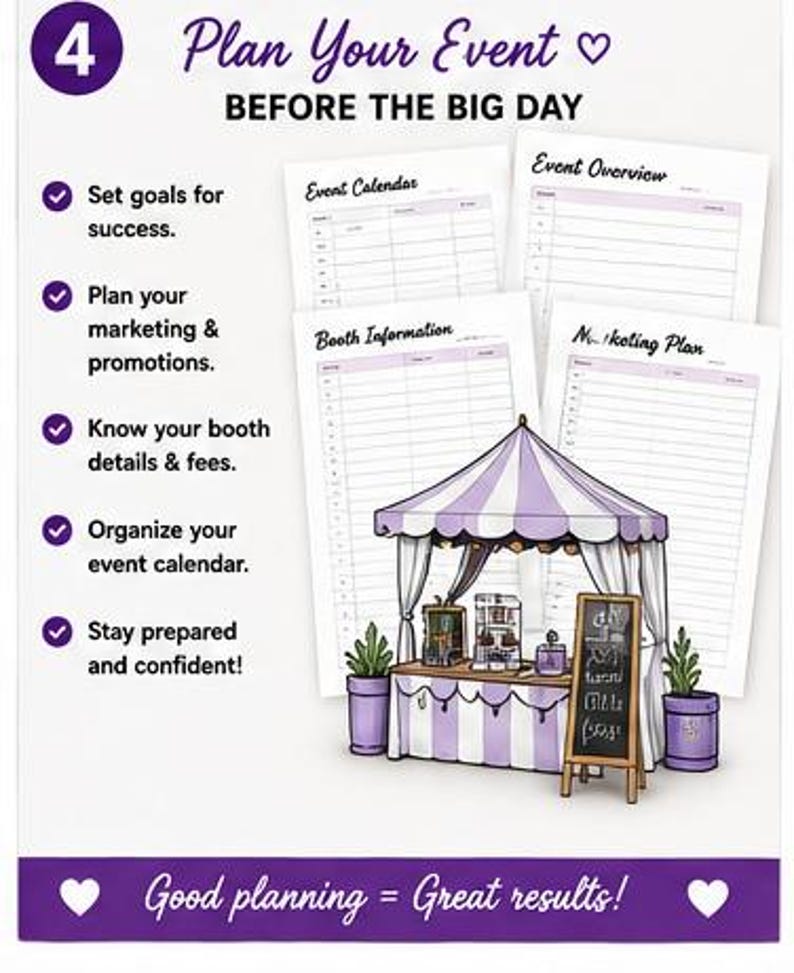 Craft Fair Planner & Vendor Checklist | Inventory, Sales and Profit ...