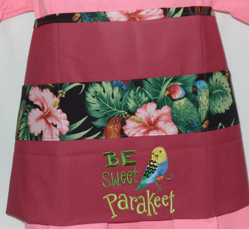 Amusing Quote Be Sweet Parakeet Server Waitress Daycare Kindergarden Teacher Bartender Vendor Craft Utility Half Apron by Diner Divas