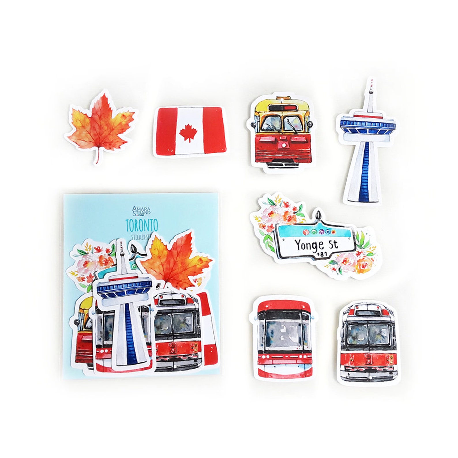 Toronto Sticker Set Sticker Pack Die Cut Stickers Etsy